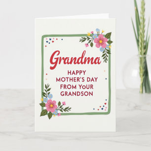 Vibrant Grandma Mothers Day Card