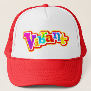 Vibrant graphic red and white hat
