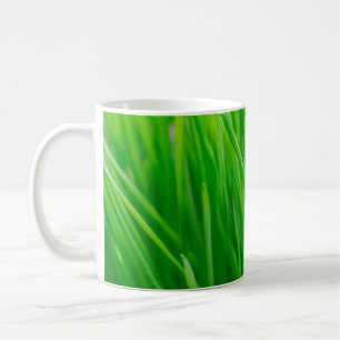 Vibrant Green Fresh Wheatgrass Coffee Mug