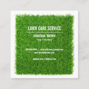 Vibrant Green Moss Wall Interior Plant Stylist Square Business Card