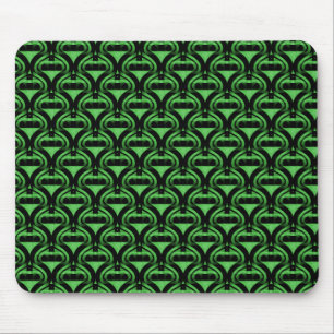 Vibrant Green Retro Cool Mousepad