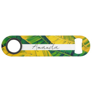 Vibrant Green & Yellow Banana Leaf Pattern