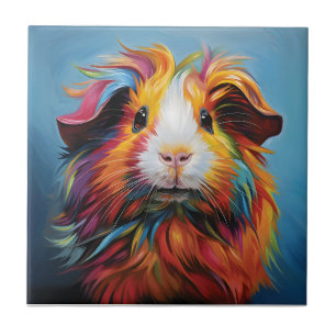 Vibrant Guinea Pig Ceramic Tile