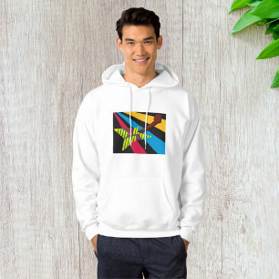Vibrant Guitar with Geometric Stripes Hoodie