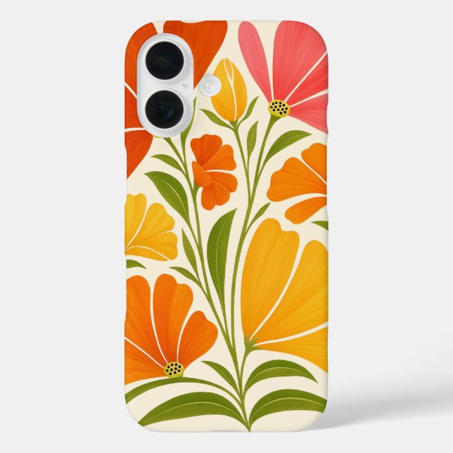  Vibrant Hand-Painted Wildflowers Art Case-Mate iPhone Case (Back)
