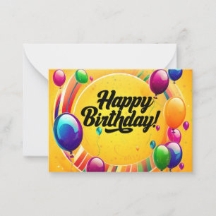 Vibrant Happy Birthday Card