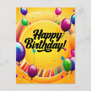 Vibrant Happy Birthday Enclosure Card