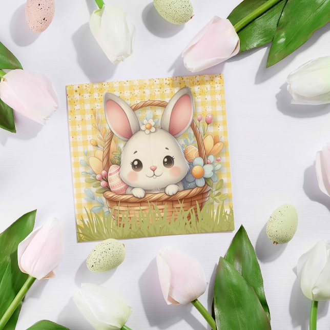 Vibrant Happy Easter in a Yellow background card (Vibrant Happy Easter in a Yellow background card)