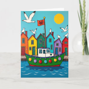 Vibrant Harbour Birthday Card