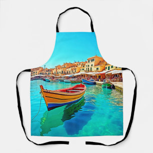 Vibrant Harbour: Mediterranean Bliss Apron