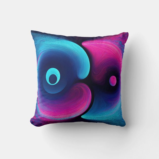 Vibrant Harmony Modern Interpretation of Yin Yan Cushion (Front)