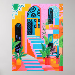 Vibrant Haven: A Whimsical Abode Poster