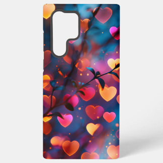 Vibrant Heart-Shaped Bokeh Lights – Dreamy Mobile  Samsung Galaxy Case