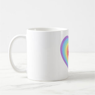 Vibrant heart shaped design mug