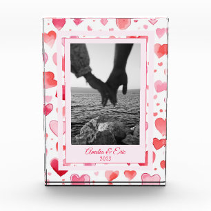 Vibrant Hearts   Custom Names   Valentine's Day  Photo Block