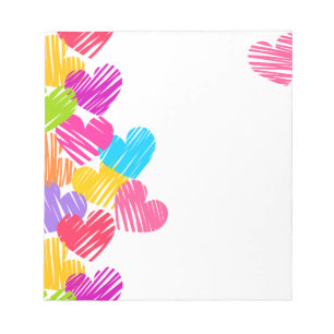 Vibrant hearts Notepad