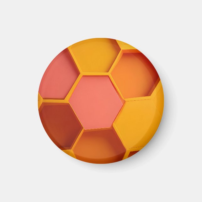 Vibrant Hexagon Honeycomb Geometric Gradient Magnet (Front)