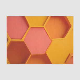 Vibrant Hexagon Honeycomb Geometric Gradient Tissue Paper