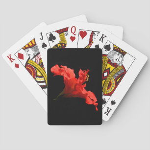 Vibrant Hibiscus Flower Playing Cards