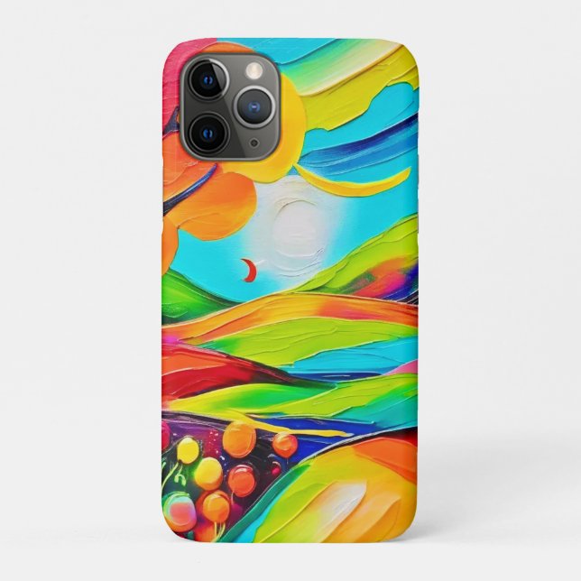 Vibrant Hillside Harmony Painting Case-Mate iPhone Case (Back)