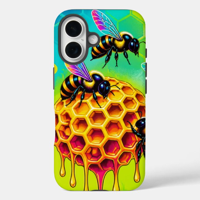 Vibrant Honeybee Phone Case (Back)
