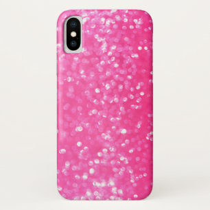Vibrant Hot Pink Glitter Sparkle Texture Photo  iPhone X Case