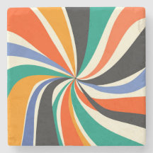 Vibrant Hues Underneath: Rainbow Coasters Set