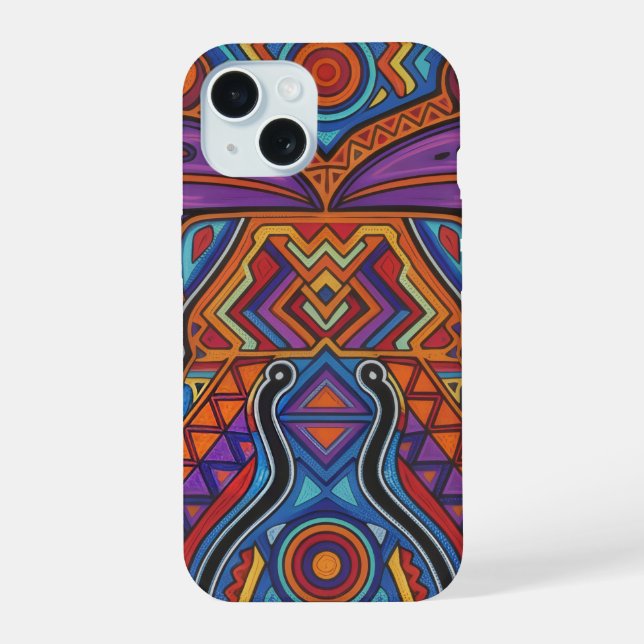 Vibrant Huichol Animal Spirit Phone Case (Back)