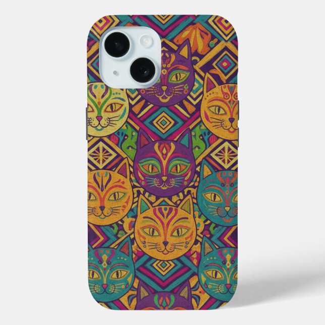Vibrant Huichol Animal Spirit Phone Case (Back)