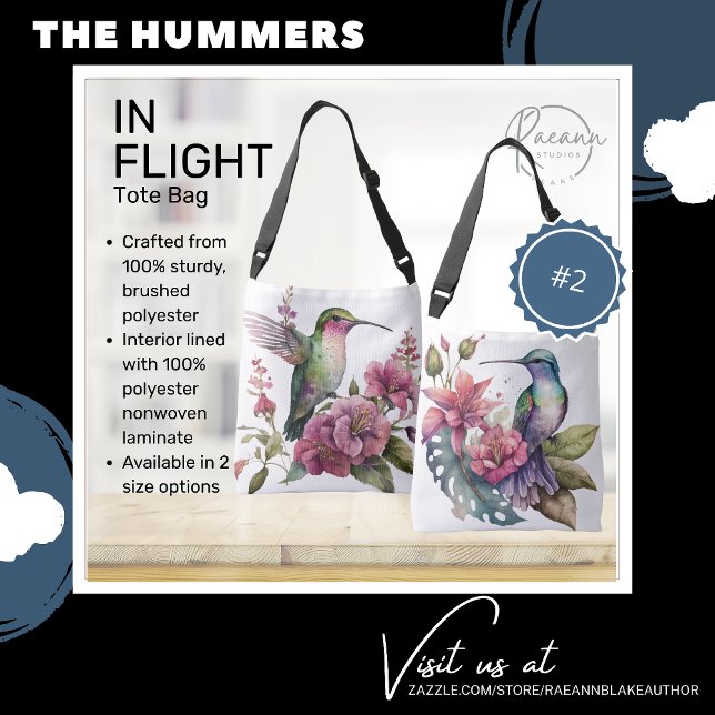 Vibrant Hummingbirds in Flight Tote Bag (Creator Uploaded)