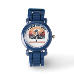 Vibrant I Love Running T-Shirt Watch