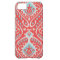 Vibrant ikat pattern in red and turquoise