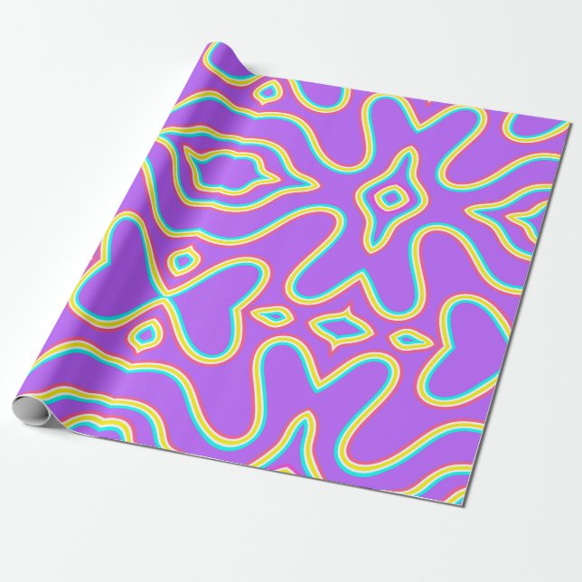 Vibrant illusion  wrapping paper (Unrolled)