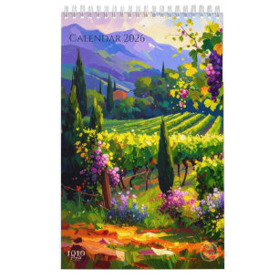 Vibrant Impasto Art Calendar 2026