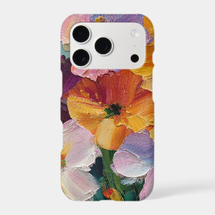 Vibrant Impasto Floral Painting iPhone Case