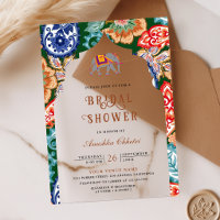 Vibrant Indian Folk Art Elephant Bridal Shower
