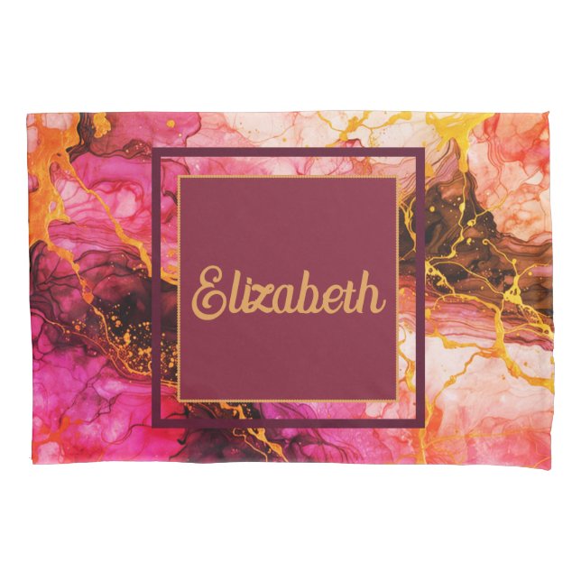 Vibrant Ink Fusion Pillowcase (Front-Left)