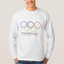 Vibrant Interlocking Rings & Wavy Lines Sportswear