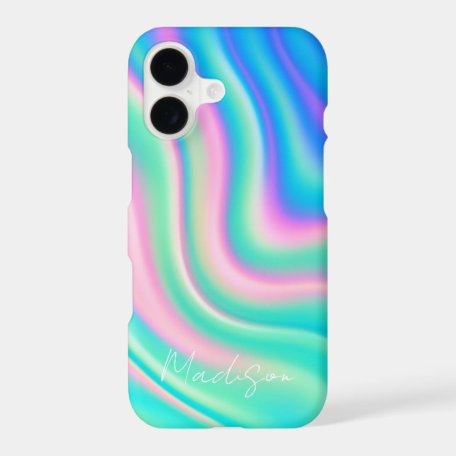 Vibrant Iridescent Wave Flow (Back)