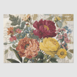 Vibrant Italian-Inspired Floral Collage Tissue Paper