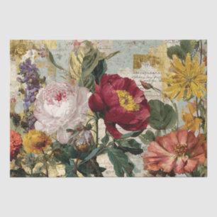 Vibrant Italian-Inspired Floral Collage Tissue Paper