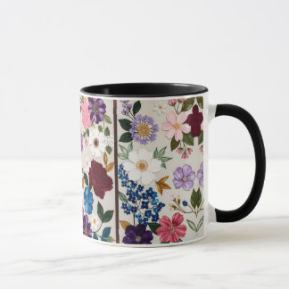 Vibrant Jewel-Toned Floral Symphony Mug