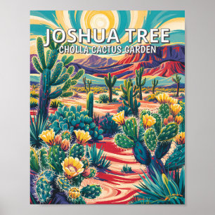 Vibrant Joshua Tree National Park Cactus Custom Poster