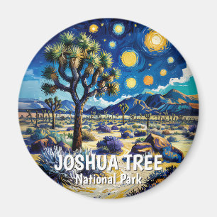 Vibrant Joshua Tree National Park Modern Van Gogh Magnet