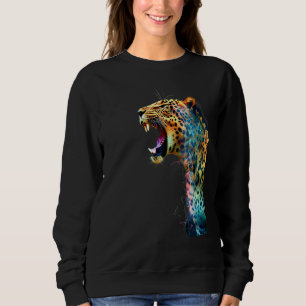 Vibrant Jungle Majesty Leopard Sweatshirt