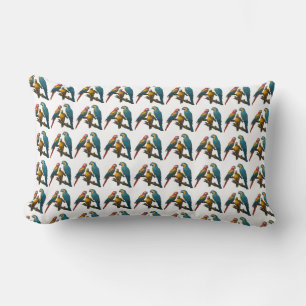 Vibrant Jungle Parrots Throw Pillows