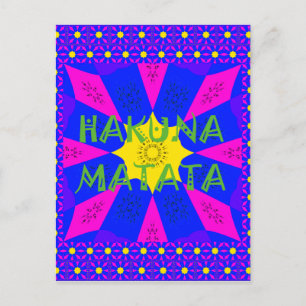Vibrant Kaleidoscope: Hakuna Matata Beautiful Amaz Postcard