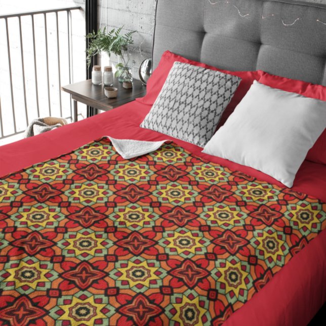 Vibrant Kaleidoscope Starburst Pattern Blanket (Creator Uploaded)