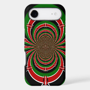 Vibrant Kenya Vision Mirrored Kenyan Flag Abstra