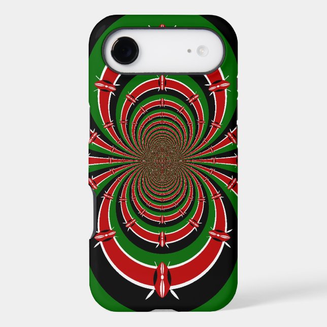 Vibrant Kenya Vision: Mirrored Kenyan Flag Art  (Back)